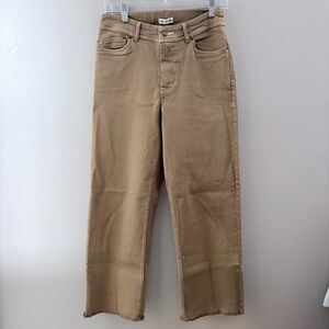 Toad&Co Balsam Seeded Cutoff Pant Honey Sz 6 Gorpcore Costal Raw Hem